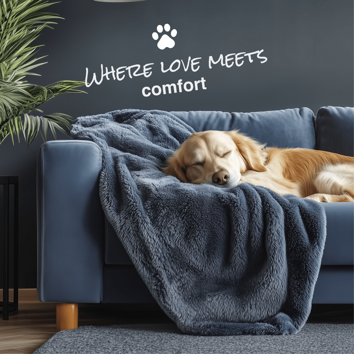 Plush Slate Blanket